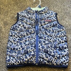 Vineyard Vines Blue and White Floral Vest